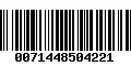 Código de Barras 0071448504221