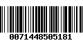 Código de Barras 0071448505181