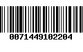 Código de Barras 0071449102204