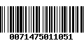 Código de Barras 0071475011051