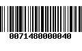 Código de Barras 0071480000040