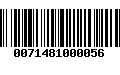 Código de Barras 0071481000056