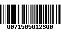 Código de Barras 0071505012300