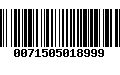 Código de Barras 0071505018999