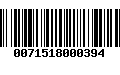 Código de Barras 0071518000394