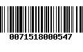 Código de Barras 0071518000547