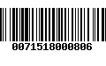 Código de Barras 0071518000806