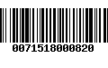 Código de Barras 0071518000820