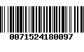 Código de Barras 0071524180097