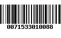 Código de Barras 0071533010088