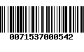 Código de Barras 0071537000542