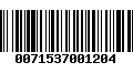 Código de Barras 0071537001204