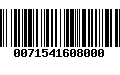 Código de Barras 0071541608000