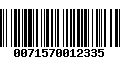 Código de Barras 0071570012335