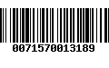 Código de Barras 0071570013189