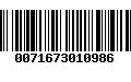 Código de Barras 0071673010986