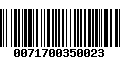 Código de Barras 0071700350023