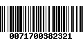 Código de Barras 0071700382321