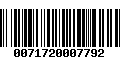 Código de Barras 0071720007792