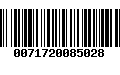 Código de Barras 0071720085028