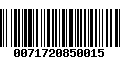 Código de Barras 0071720850015