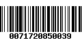 Código de Barras 0071720850039