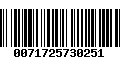 Código de Barras 0071725730251