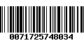 Código de Barras 0071725748034