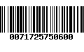 Código de Barras 0071725750600