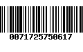 Código de Barras 0071725750617
