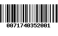 Código de Barras 0071740352001