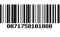 Código de Barras 0071758101080