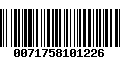 Código de Barras 0071758101226