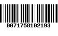 Código de Barras 0071758102193