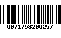 Código de Barras 0071758200257