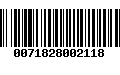 Código de Barras 0071828002118