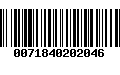 Código de Barras 0071840202046