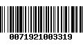 Código de Barras 0071921003319