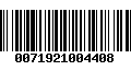 Código de Barras 0071921004408