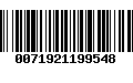 Código de Barras 0071921199548