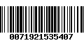 Código de Barras 0071921535407
