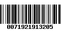 Código de Barras 0071921913205