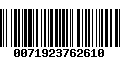 Código de Barras 0071923762610