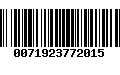 Código de Barras 0071923772015