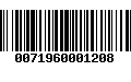 Código de Barras 0071960001208