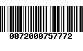 Código de Barras 0072000757772