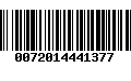 Código de Barras 0072014441377