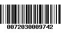 Código de Barras 0072030009742