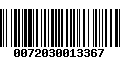 Código de Barras 0072030013367