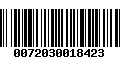 Código de Barras 0072030018423